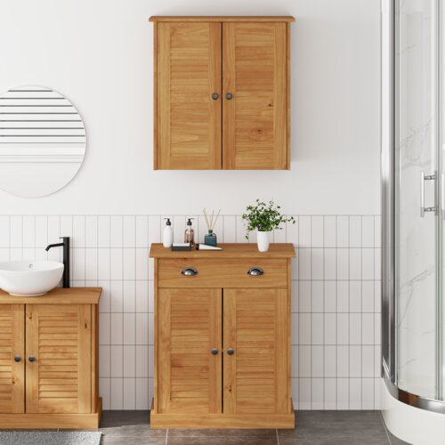 vidaXL Set namještaja za kupaonicu 2 pcs Smeđa 67,5 x 34 x 80 cm Cene