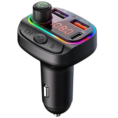 Kettz FM Transmiter i punjač Paya Bluetooth/2xUSB QC3.1/Type-C/LED Slike
