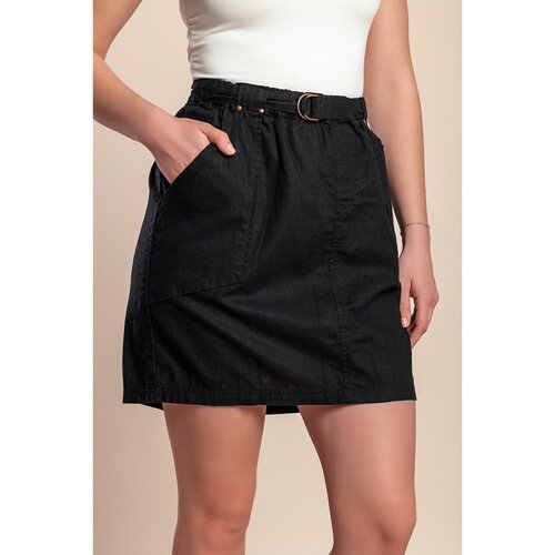 Fenzy Plus Size Laneno Krilo, Črno Cene