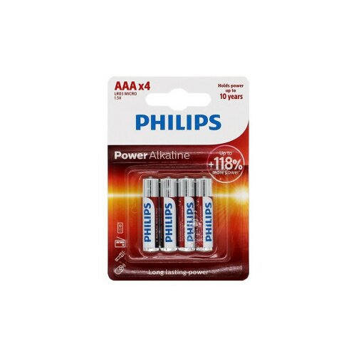 Philips baterija, alkalna, LR03 AAA, , 4K ( 496461 ) Slike