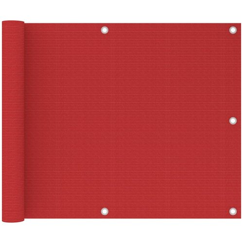 Balkonski zastor crveni 75 x 500 cm HDPE Cijene
