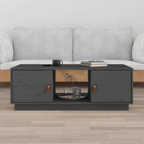  Stolić za kavu sivi 100 x 50 x 35 cm od masivne borovine Cene
