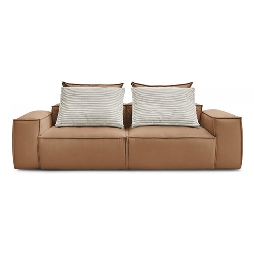 Bobochic Paris Smeđa sofa od imitacije kože 260 cm Boheme &amp;ndash; Slike