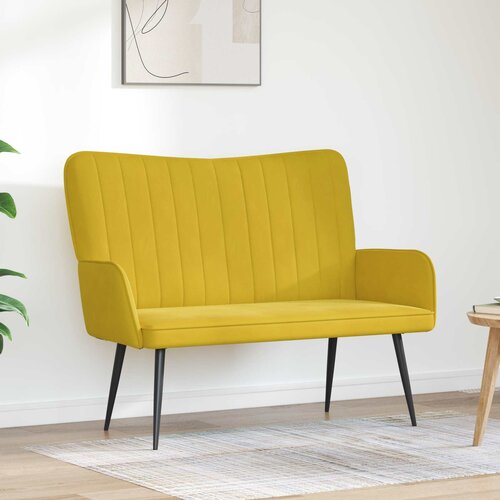 SOFA za dvije osobe Žuta 115 x 61 x 87 cm Bar&scaron;un Cijene