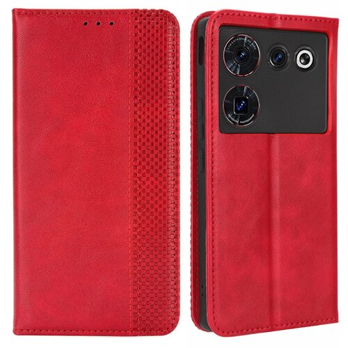 INORCO Protipra&amp;scaron;na usnjena torbica za telefon z denarnico iz PU za Infinix Note 12 VIP 4G, ovitek za telefon z vtisnjenimi črtami na stojalu s trakovi, (22036645) Slike