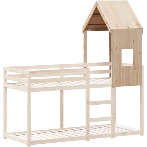Krov za dječji krevet 60 x 89 x 134,5 cm od masivne borovine Slike