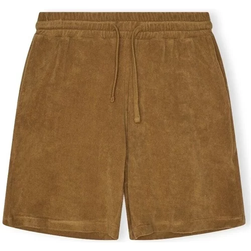 Revolution Kratke hlače & Bermuda Terry Shorts 4039 - Dark Khaki Kostanjeva
