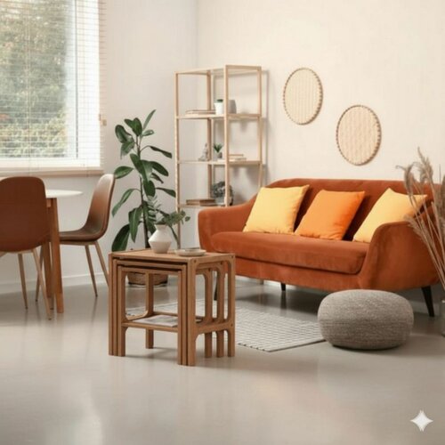 Hanah home set od 3 umetnutih stočića CPT4740-50, tikovina Cene