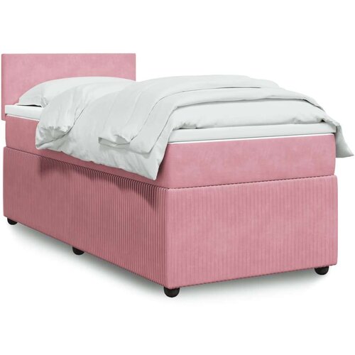 vidaXL Box spring krevet s madracem ružičasti 100x200 cm bar&scaron;unasti Cijene