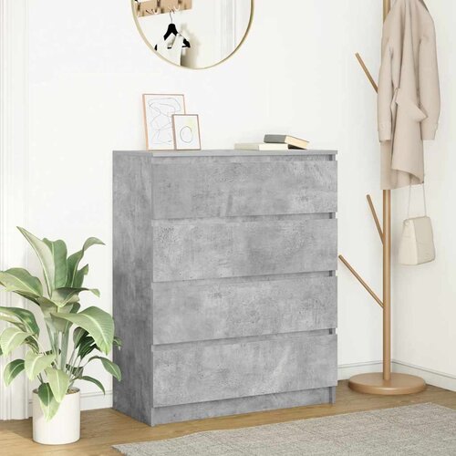 vidaXL Komoda betonsko siva 80x35x99 cm inženirski les Cene