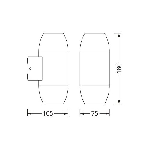 Osram Spolja&amp;scaron;nja zidna svetiljka CANNON 2xGU10/35W/230V IP44 Slike