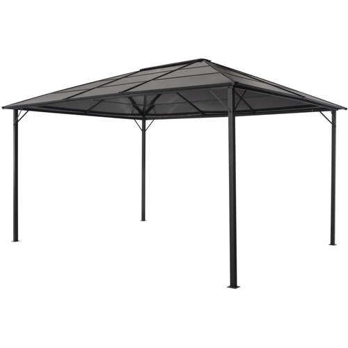 Paviljon Sjenica s krovom aluminijska 4 x 3 x 2,6 m crna Cijene