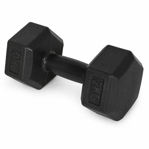 MOVEPRO set heksagonalnih bučica 2 &amp;times; 2 kg &amp;ndash; utezi za vježbanje i fitness, crni Slike