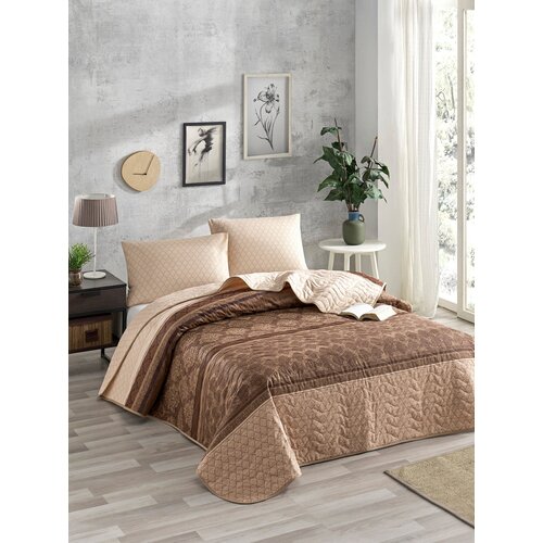 Hanah home komplet posteljina za single krevet Braon Cene