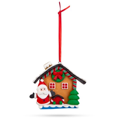 Family Christmas magnetna dekoracija 2v1 hi&amp;scaron;ka iz medenjakov z božičkom 85 x 75 mm Slike