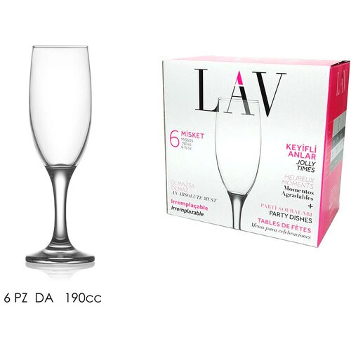  Set čaša za šampanjac Lav Misket 6/1, 190 ml Cene