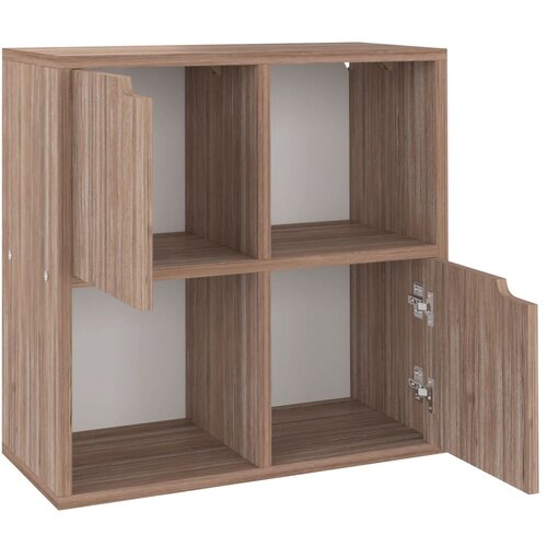 Maison Chic Knjižna omara - Knjižni regal siva sonoma hrast 60x27,5x59,5 cm inženirski les, (21726223) Cene