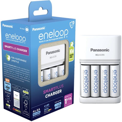 Panasonic Eneloop BQCC55 uklj. 4xAA 2000 mAh, pametni i brzi punjač Cijene