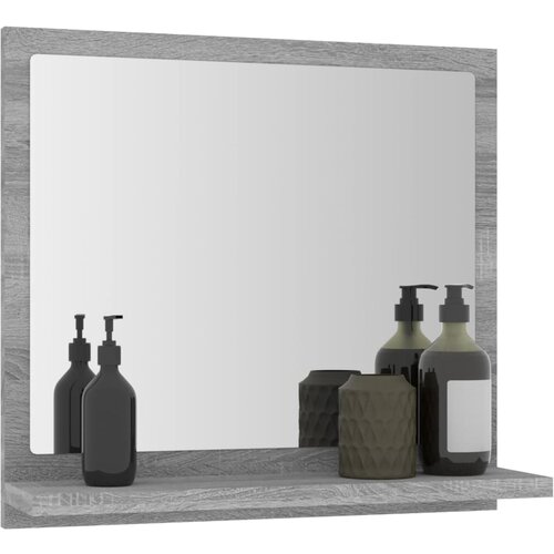  Kupaonsko ogledalo boja sivog hrasta 40 x 10,5x 37 cm drveno Slike