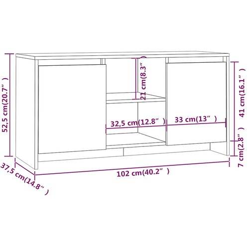  ormarić boja hrasta 102 x 37,5 x 52,5 cm konstruirano drvo Slike