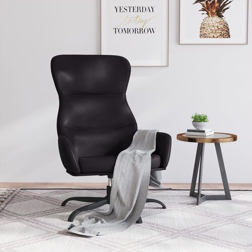 The Living Store Stol za sproščanje črno umetno usnje - Stol Za Sproščanje, (21419467) Cene