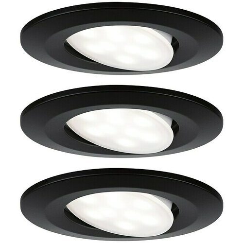 PAULMANN Set okruglih ugradbenih LED svjetiljki Calla (6 W, Crna, 3 Kom., Podesiva temperatura boje: Ne) Cijene