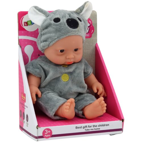 punčka za igro z motivom koale na kapi - 21 cm - siva Slike