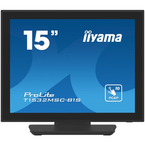 Iiyama 15" PCAP Bezel Free Front, 10P Touch, 1024x768, Speakers, VGA, DisplayPort, HDMI,330cdm˛ (with touch), USB Interface, Built-In Power Cene