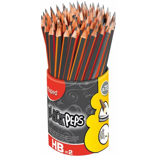 Maped Grafitni svinčnik Black&apos;peps, HB, 72 kosov (57214)