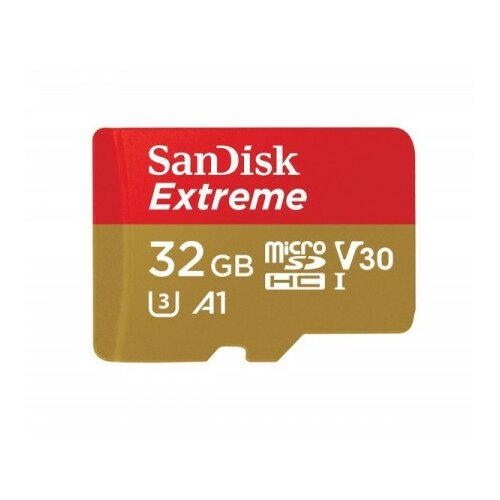 Sandisk SDHC 32GB extreme micro 100MB/s V30 UHS-I U3+ SD adapterom. Slike