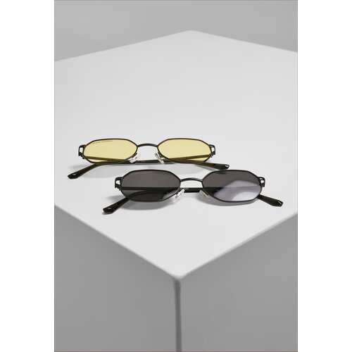 Urban Classics Accessoires Sunglasses San Sebastian 2-Pack Black+Black/Yellow Slike