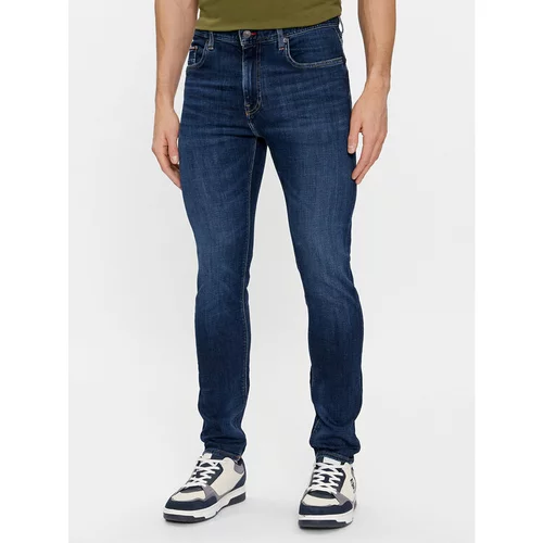 Tommy Hilfiger Jeans hlače Bleecker MW0MW33347 Mornarsko modra Slim Fit