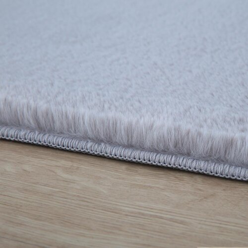 XXXL Preproga Z Visokim Florom Pouffy, Srebrna, 240x340cm Slike