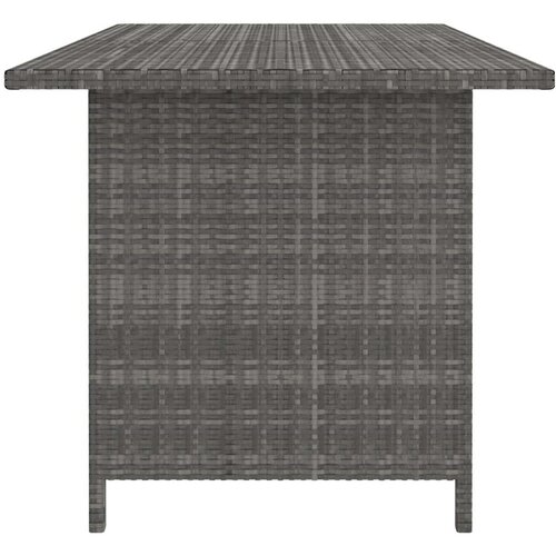VidaXL Vrtni blagovaonski stol sivi 110 x 70 x 65 cm od poliratana Slike