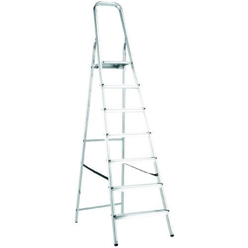 Alpos preklopne ljestve (7 stepenica, radna visina: 3,32 m, aluminij) Slike