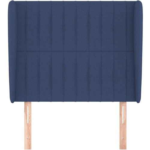  Uzglavlje s u&amp;scaron;ima plavo 103x23x118/128 cm od tkanine Slike