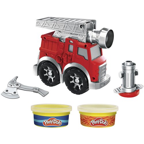Hasbro Play-Doh Kolesa gasilsko vozilo z glino za modeliranje in dodatki, Ve?barvno, (21552600) Slike