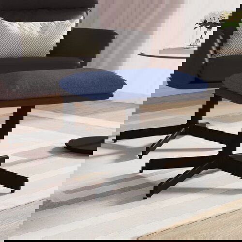 vidaXL stolček za noge moder 60x60x39 cm blago in umetno usnje Cene