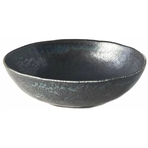 MIJ crna ovalna keramička zdjela BB, ø 17 x 15 cm