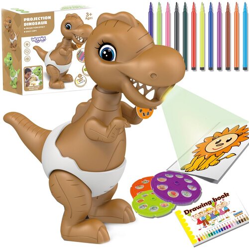 Woopie projektor za crtanje + flomasteri - dinosaur Slike