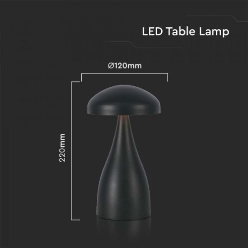  LED prigu&amp;scaron;iva punjiva stona lampa LED/1W/5V 3000-6000K 1800 mAh crna Slike