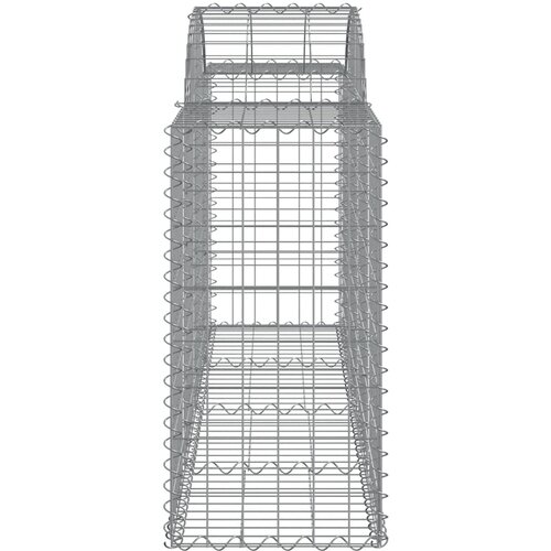  Lučne gabionske ko&amp;scaron;are 14 kom 200x50x80/100cm pocinčano željezo Slike