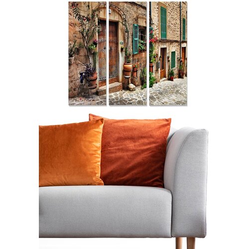 Wallity MDF1276865 multicolor decorative mdf painting (3 pieces) Cene