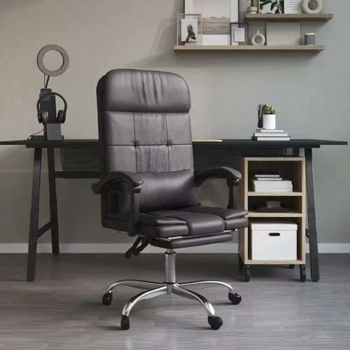  Masažni pisarniški stol sivo umetno usnje, (20669387)