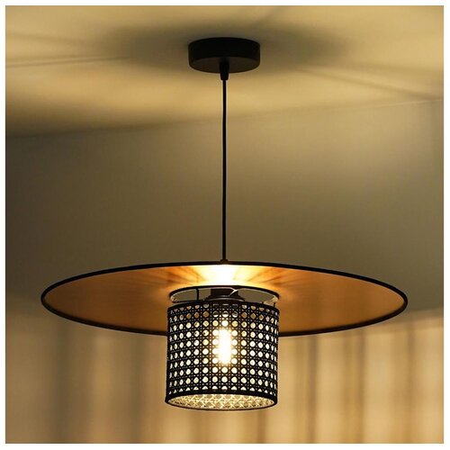  Duolla - Viseći luster na kablu TOKYO RATTAN 1xE27/15W/230V &Oslash; 50 cm zlatna/crna Cene