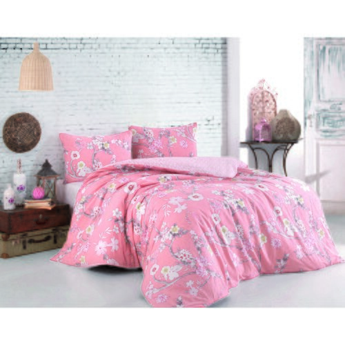Lessentiel Maison komplet posteljina Ardenya, 200x220 cm, Roze-Bela Slike