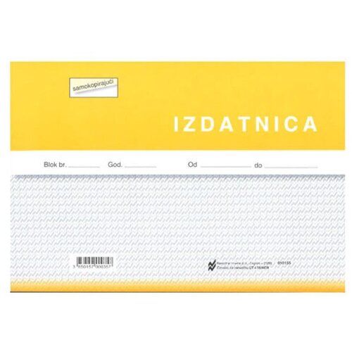 NARODNE NOVINE-UT I-18/NCR IZDATNICA; Blok 4 x 50 listova, 21 x 14,8 cm Cijene