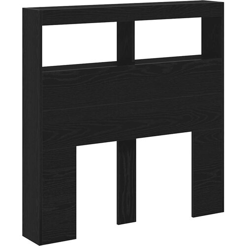  Ormarić za uzglavlje LED boja crni hrasta 100x17x102 cm Slike