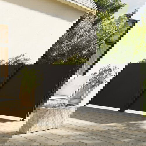 VidaXL Uvlačiva bočna tenda 120 x 600 cm crna Slike