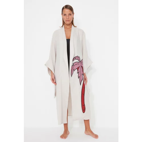 Trendyol Kimono & Caftan - Beige - Regular fit
